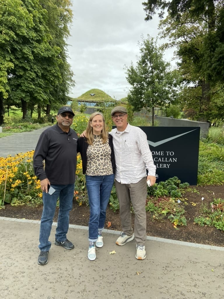 Left to right: Dr. Sarkar, Tamsin Slatter, and former Chief Technology Officer Steve Johnson.